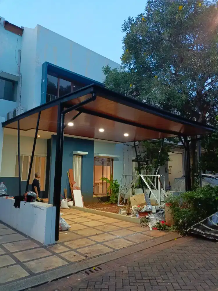 Kanopi dan plafon pvc rangka baja ringan