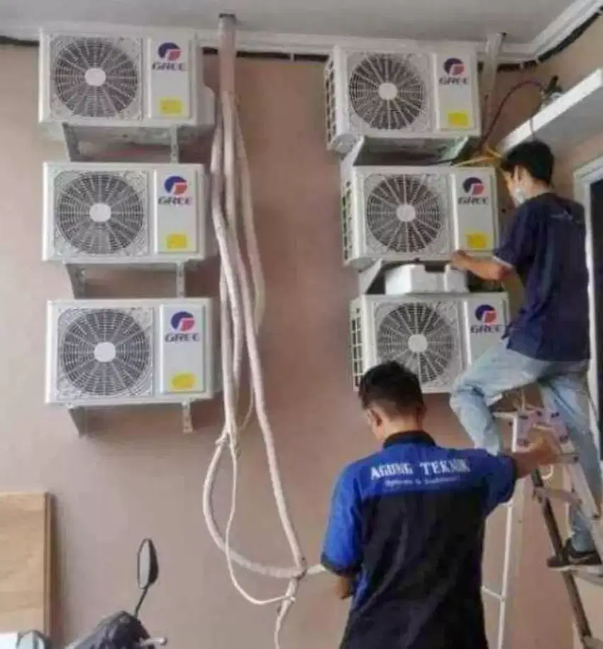 Jasa service AC, kulkas, mesin cuci, pompa air, dan bongkar pasang ac.