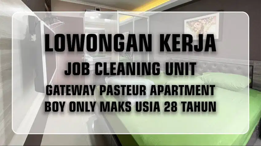 DIBUTUHKAN TENAGA CLEANING SERVICE (HOUSEKEEPING)-PRIA MAKS USIA 28THN