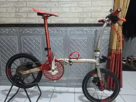 Sepeda lipat element troy 10speed upgrade