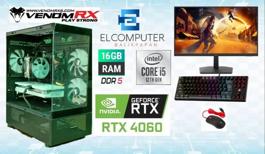 PC FULSET CORE i5 GEN 12 | RTX 4060 8GB - GAMING DESAIN EDITING