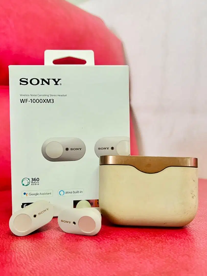 SONY WF-1000XM3 NOICE CANCELING HEADSET (BEIGE)