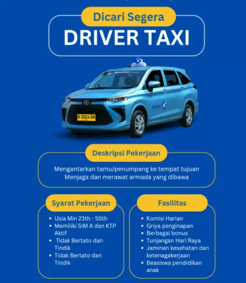 lowongan driver taksi online