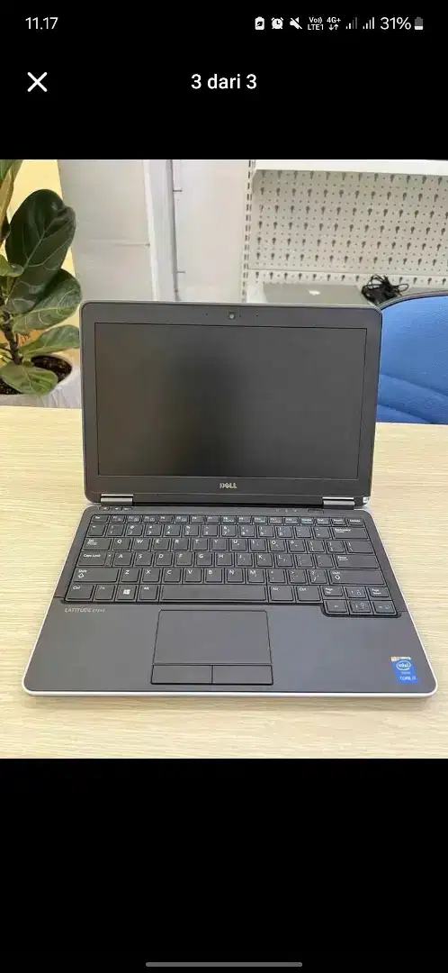 Dell Latittude E7240 Intel Core i5 Gen 4 Kondisi Siap Pakai Bergarans