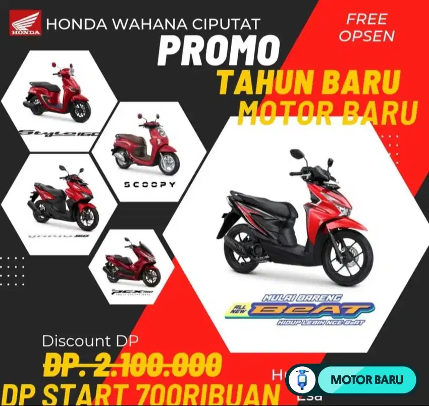 [Motor Baru] Promo Honda Beat Dp 700 sudah bisa bawa pulang