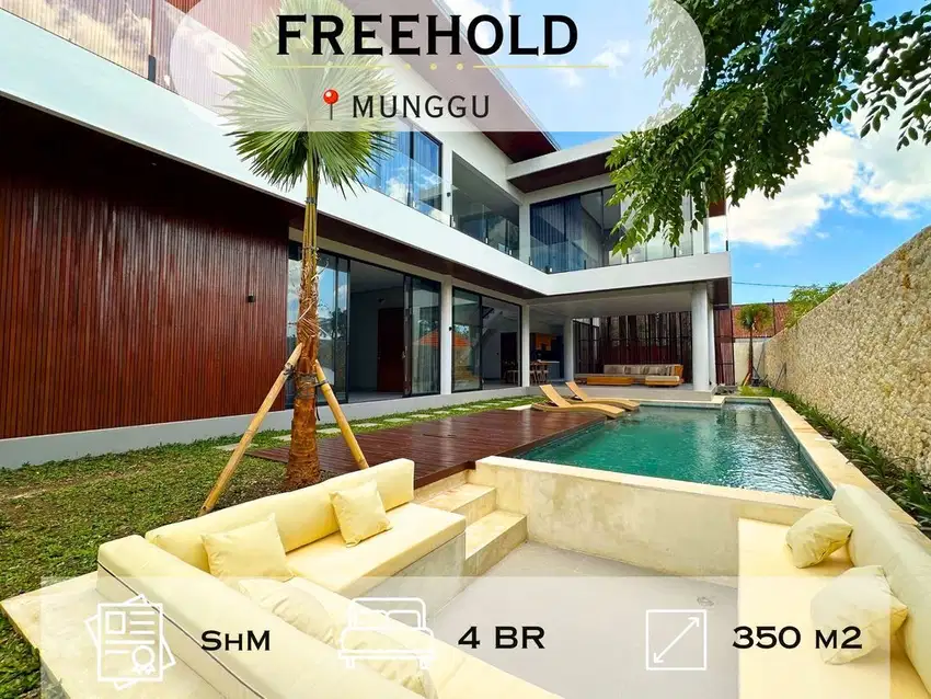 Dijual Villa Modern Baru, Hanya 15 Menit Dari Canggu, Bali