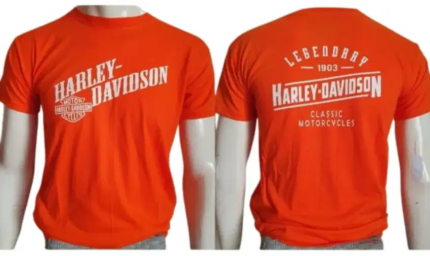 Kaos harley davidson orange legendary