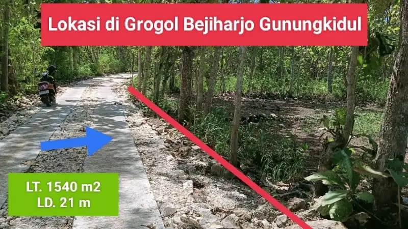 Dijual Tanah murah strategis di Bejiharjo Karangmojo Gunungkidul