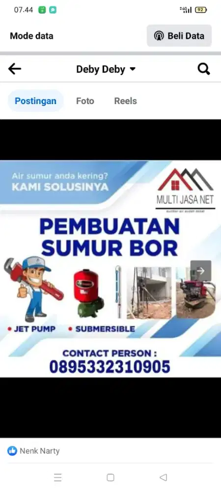Jasa pembuatan sumur bor