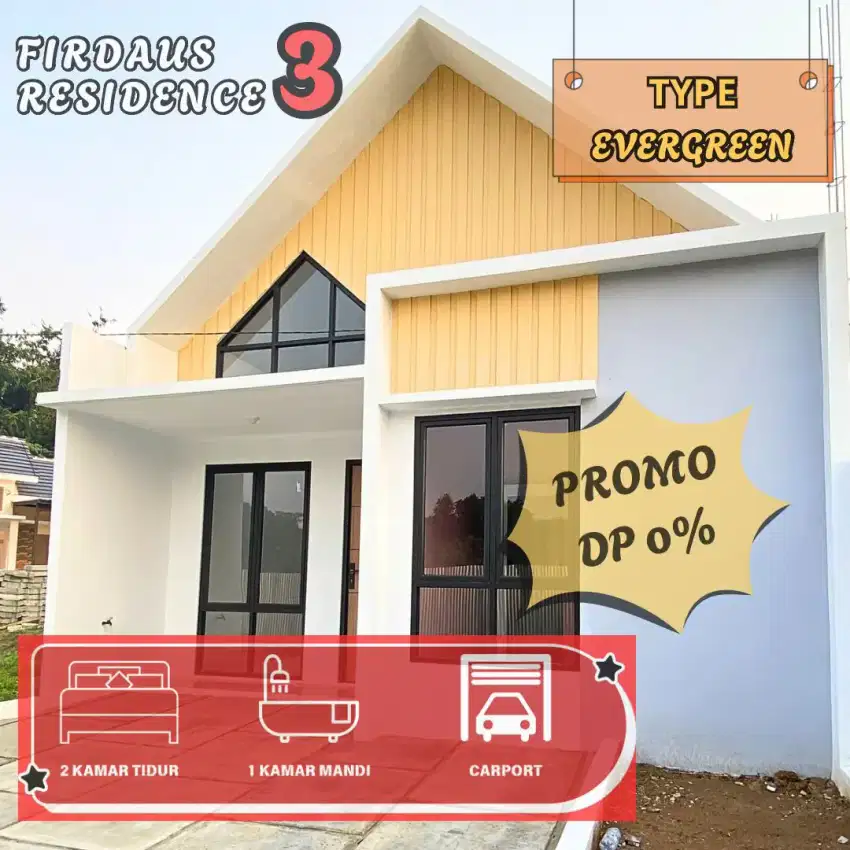 RUMAH DP 0% Angsuran 1jt an