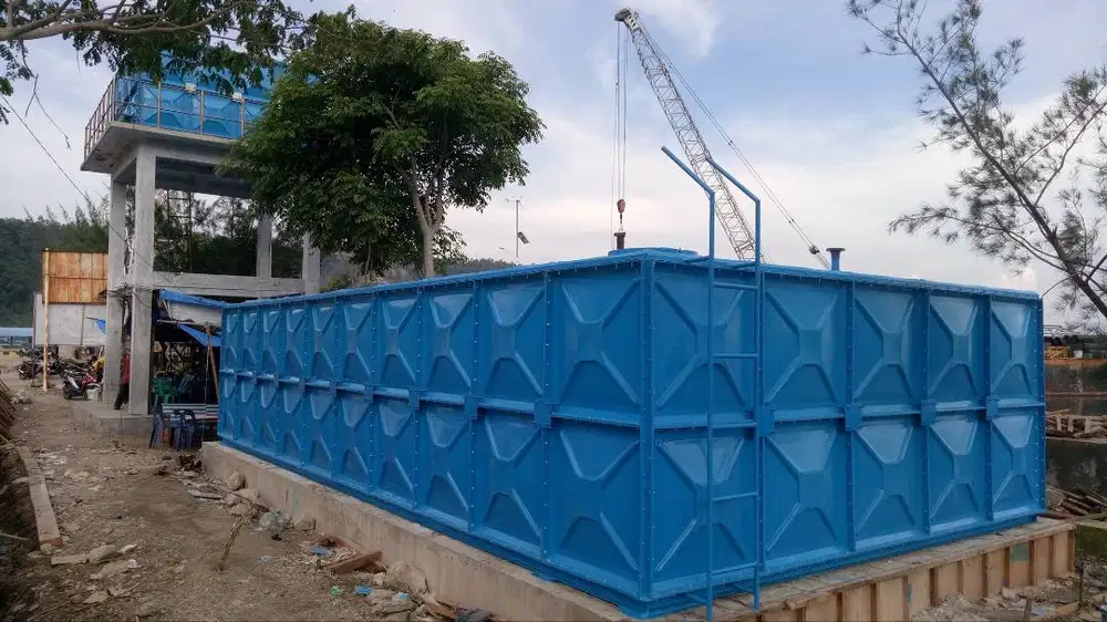 Tangki Air Fiberglass | Panel Tank FRP | Ground Roof Water Tank Fibre