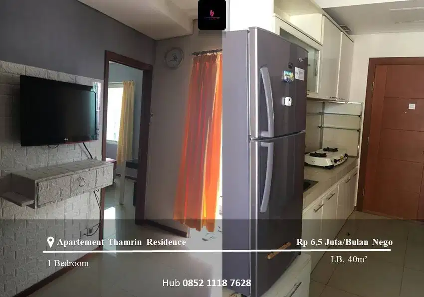 Sewa Apartemen Thamrin Residence High Floor 1BR Full Furnished View GI