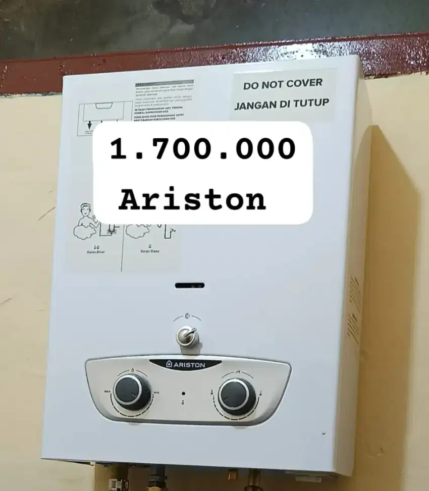 Water heater gas Ariston baru