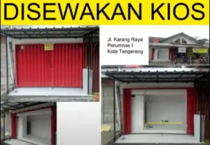 Kios pinggir jalan raya (disewakan)