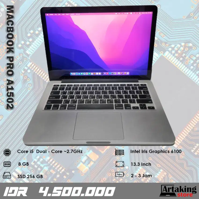 Macbook Pro A1502 (2015) - Core i5 - Ram 8 GB - SSD 256 GB