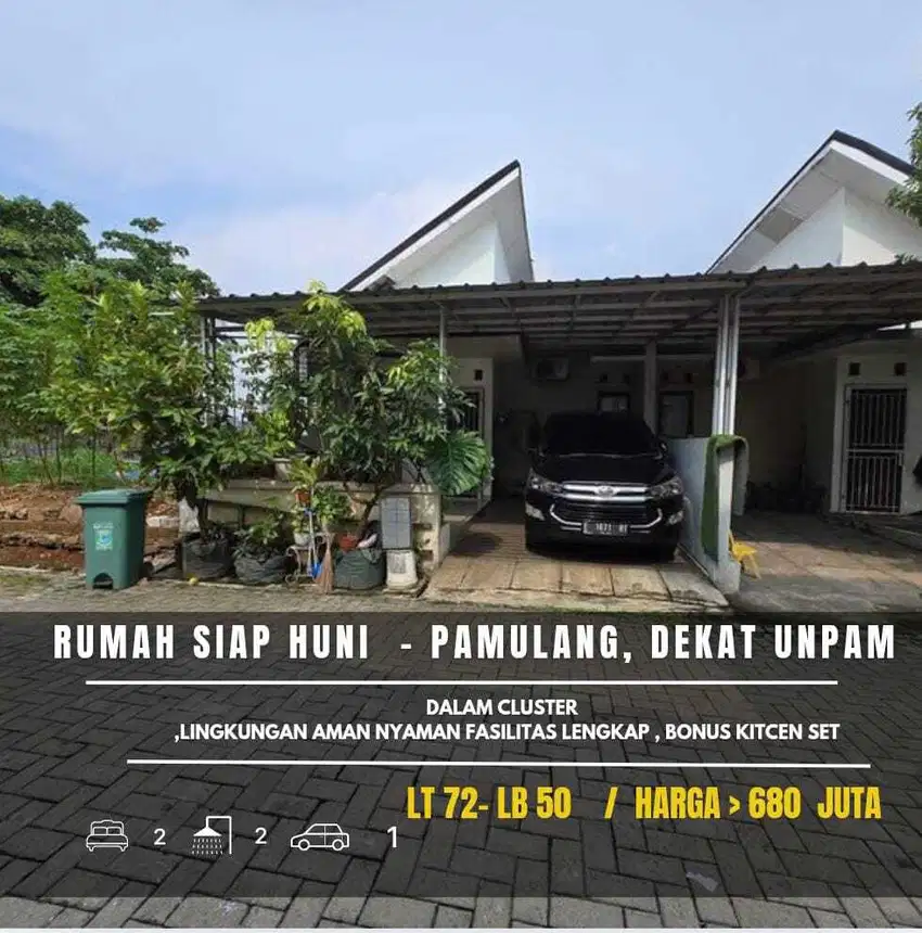 DIJUAL RUMAH SIAP HUNI DEKAT UNPAM PAMULANG BARAT