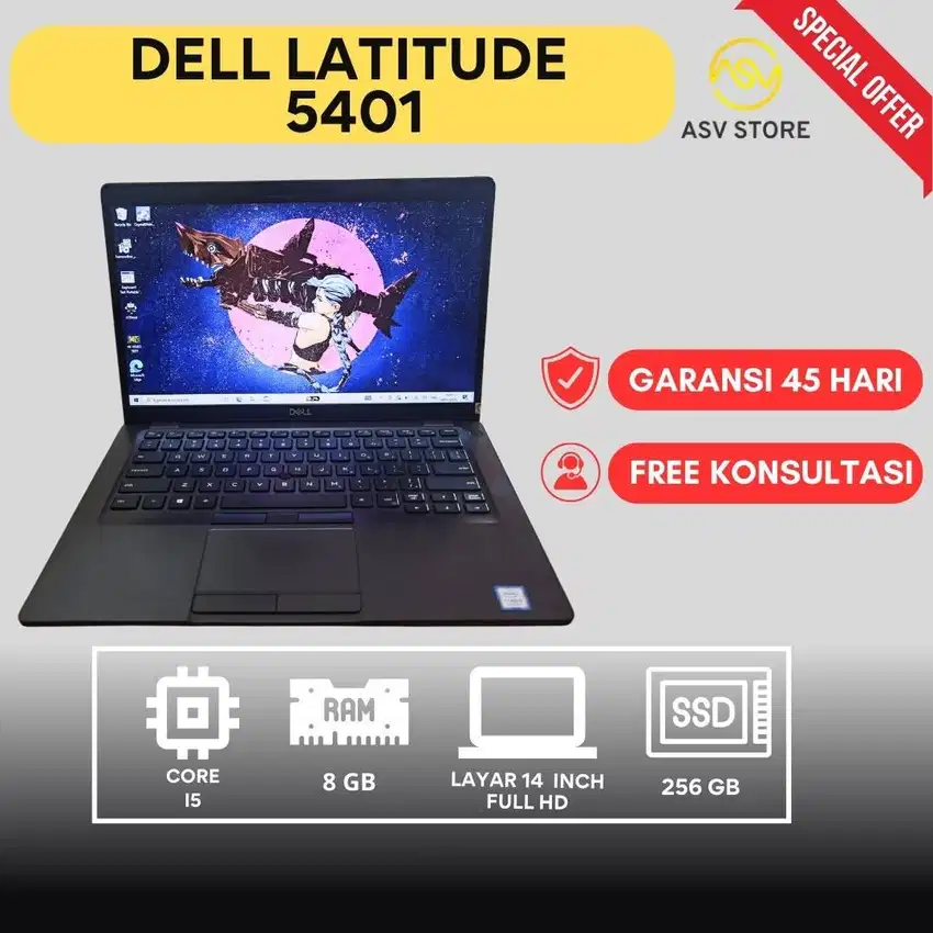 DELL LATITUDE 5401 CORE I7 RAM 8GB SSD 256GB