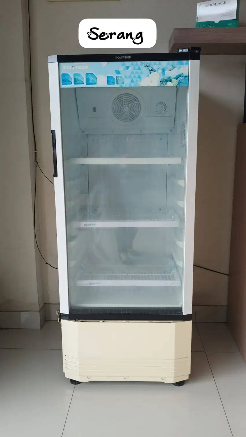 SHOWCASE CHILLER KULKAS BEKAS/SECOND POLYTRON 1 PINTU 3 RAK