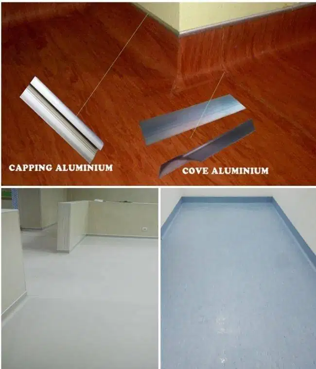 Cove curving aluminium untuk karpet vinyl roll