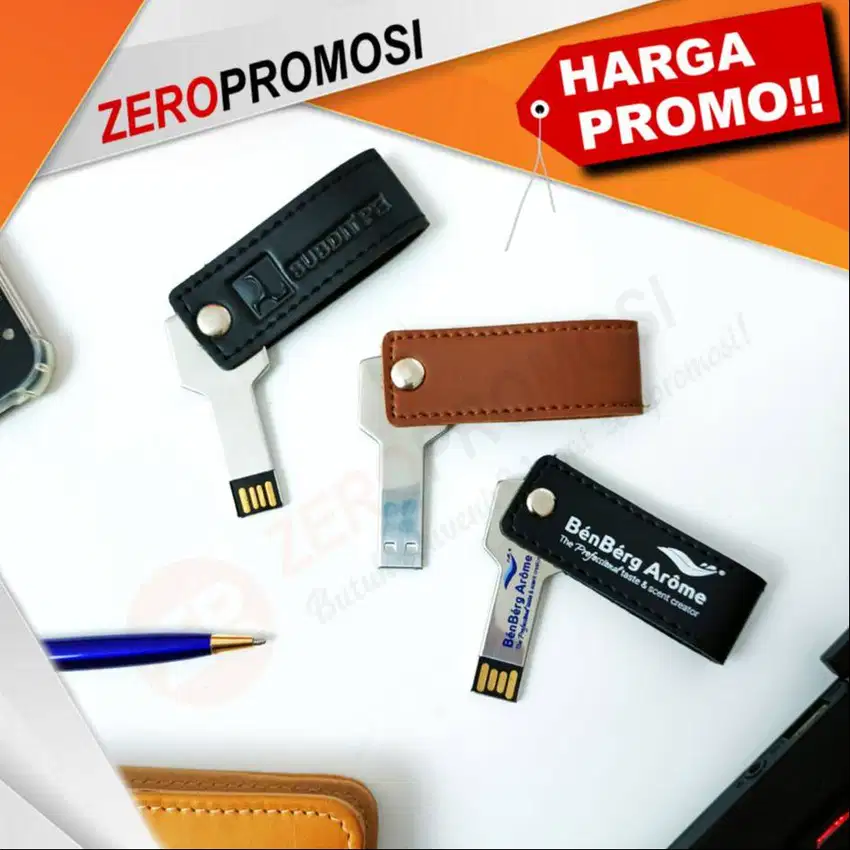 Souvenir Flashdisk Kunci Cover Kulit Custom