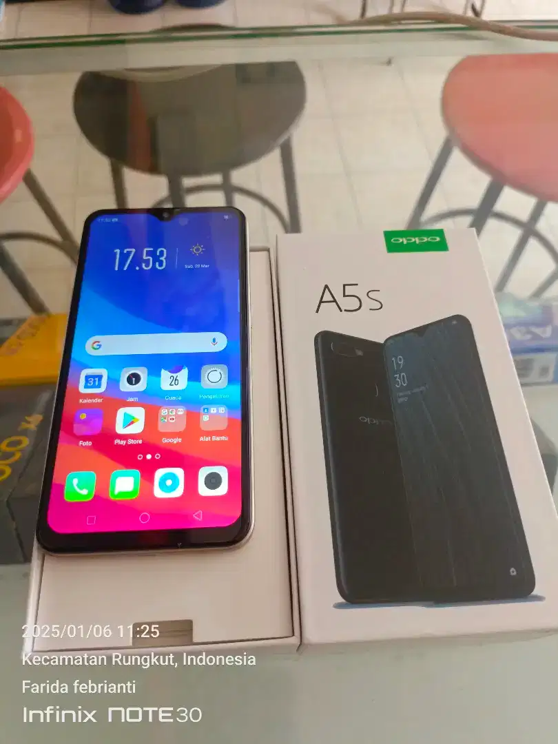 Oppo A5s 6/128gb bekas fullset normal bisa Tukar Tambah