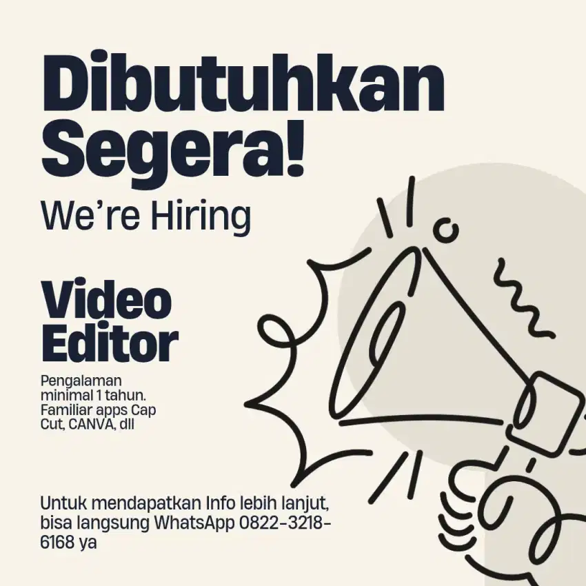 LOWONGAN KERJA VIDEO N GRAPHIC EDITOR