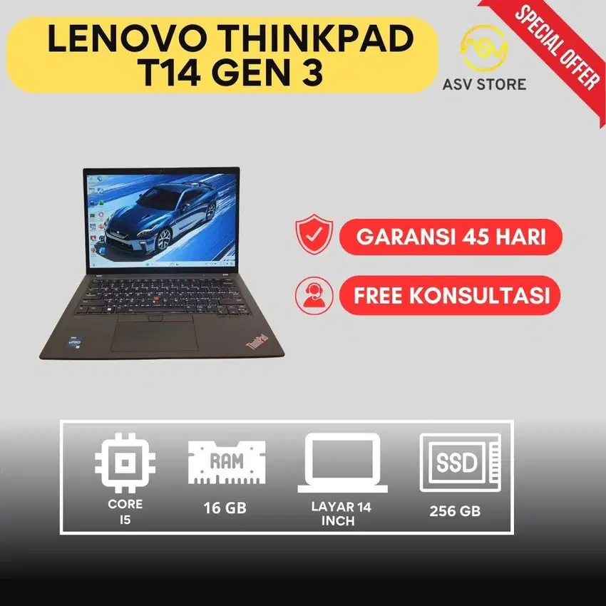 LENOVO THINKPAD T14 GEN 3 CORE I5 RAM 16GB SSD 256GB