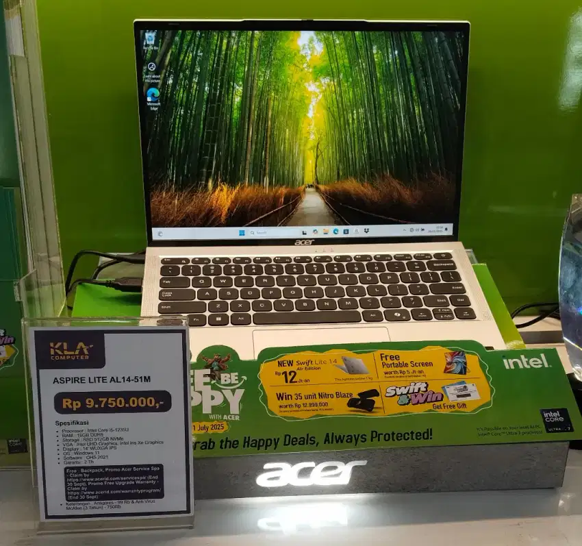 Laptop Acer Aspire Lite AL 14-51M dengan spesifikasi untuk gaming