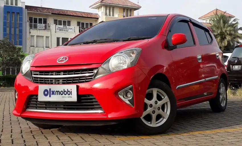 Pajak Panjang TDP 4,JT Daihatsu Ayla 1.0 M Bensin-AT Merah 2015