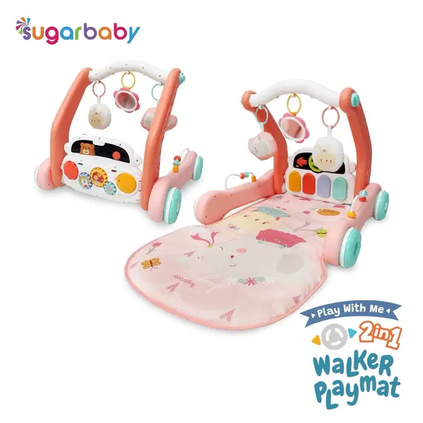 Sugar Baby Play With Me 2in1 Baby Walker & Playmat/Push Walker