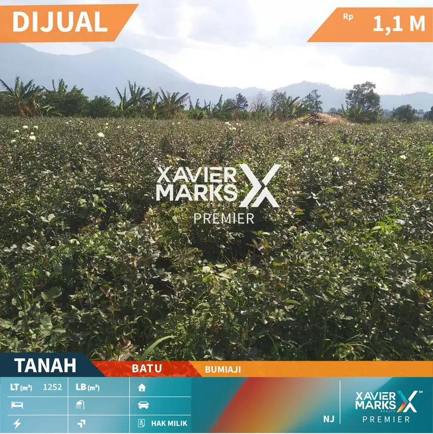 Dijual Tanah SHM Kebun Mawar Luas di Bumiaji Kota Batu