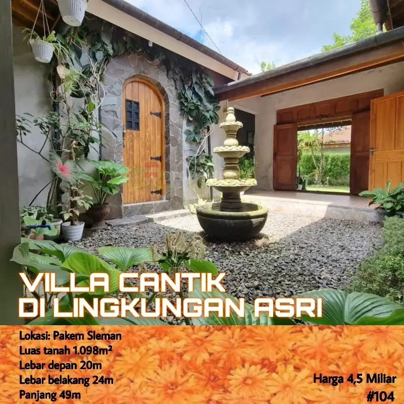 VILLA CANTIK DI LINGKUNGAN ASRI