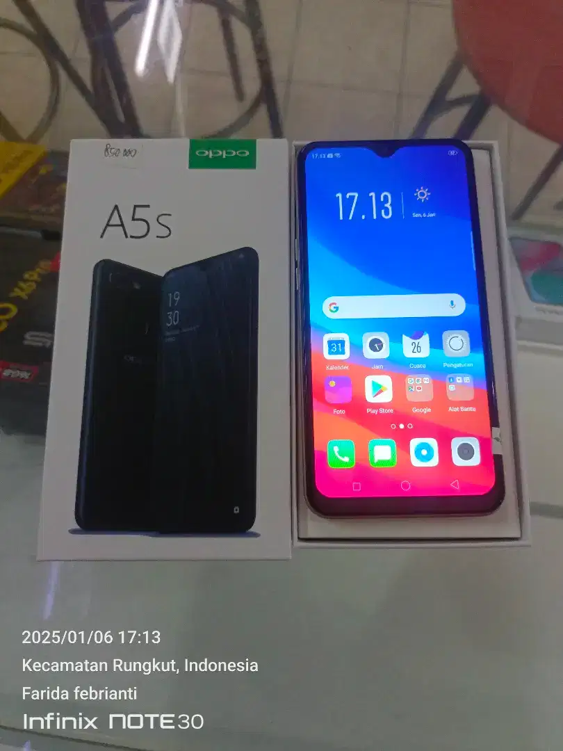 Oppo A5s 6/128gb fullset normal bisa Tukar Tambah