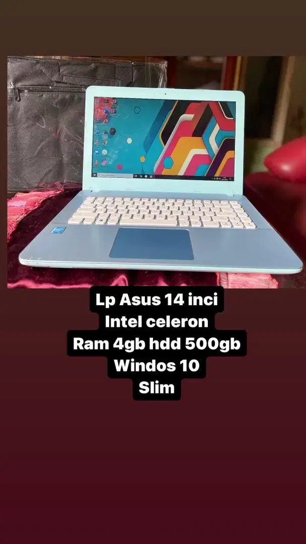 Laptop asus 14 inci normal mulus laccu kyk baru