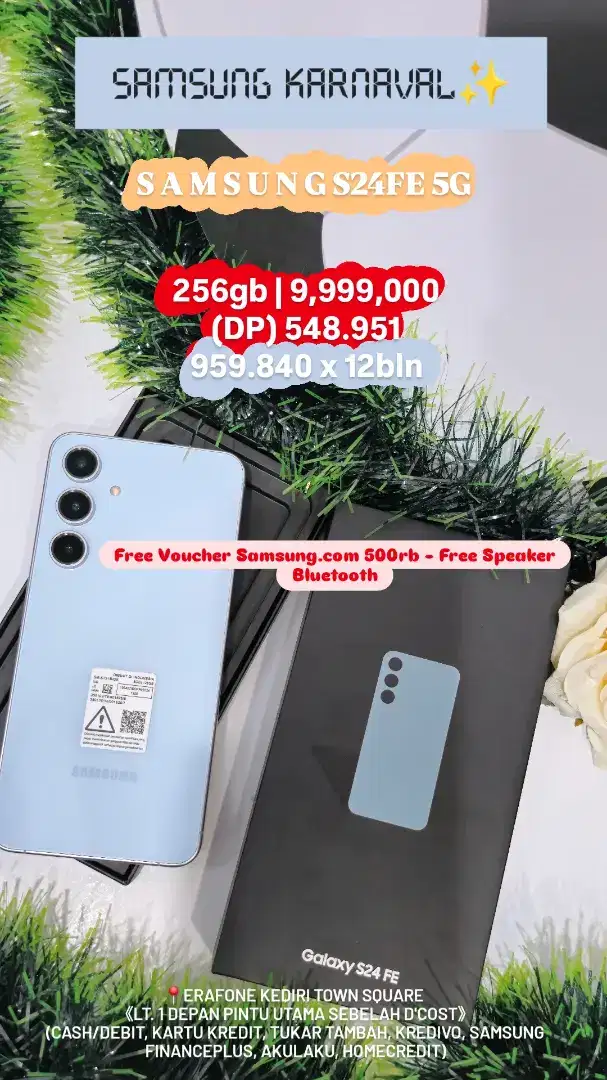 SAMSUNG S24FE 256GB CICILAN FINANCEPLUS MULAI 900RB AN