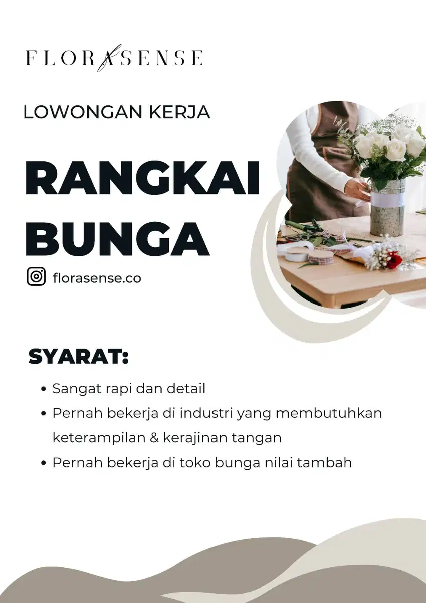 LOWONGAN RANGKAI BUNGA - SURABAYA