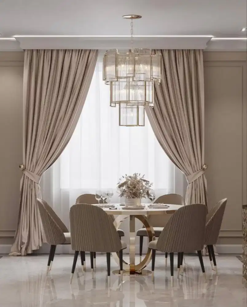 Jual tirai jendela gordyn hordeng gorden wallpaper dinding rollblind v