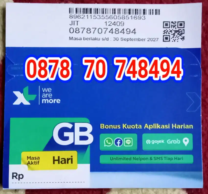 Nomor cantik kartu perdana XL naik