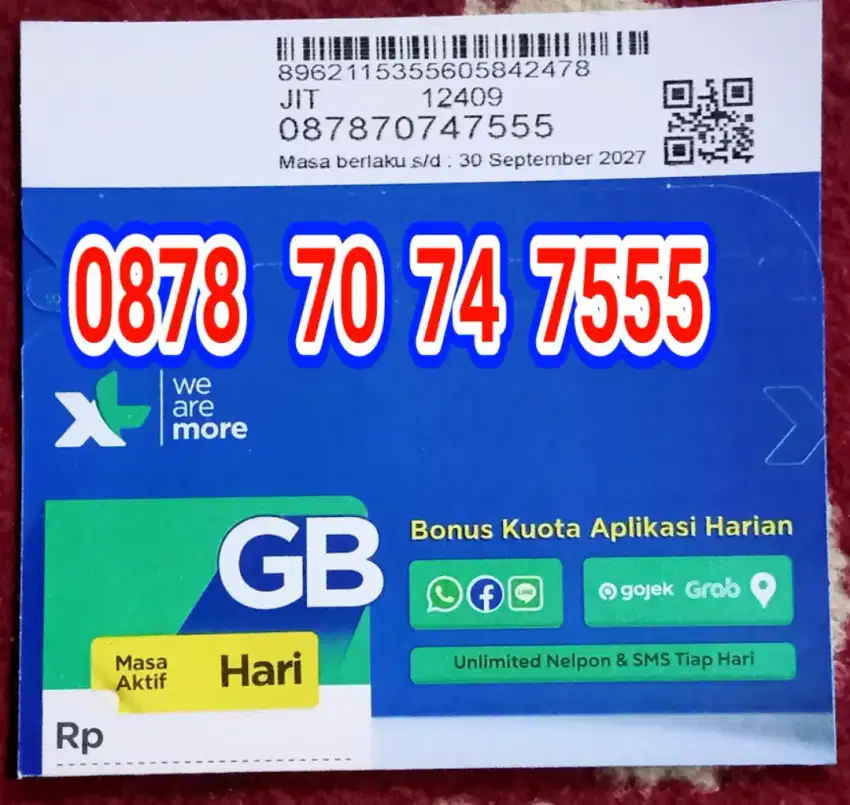 Nomor cantik kartu perdana XL triple 5