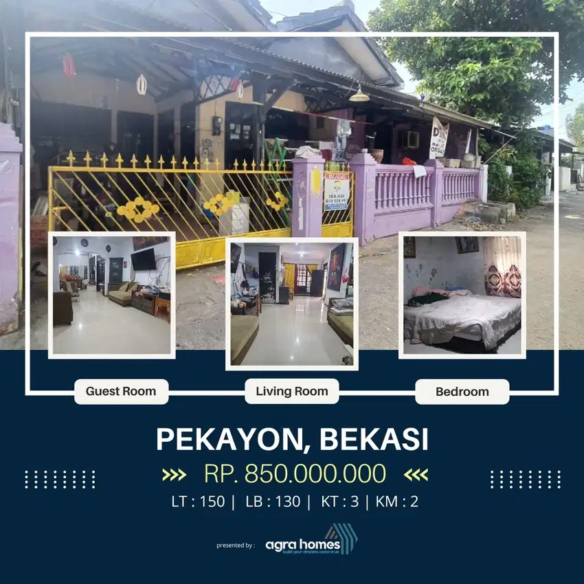 Jual Cepat, Rumah Luas siap huni di Pekayon, Bekasi