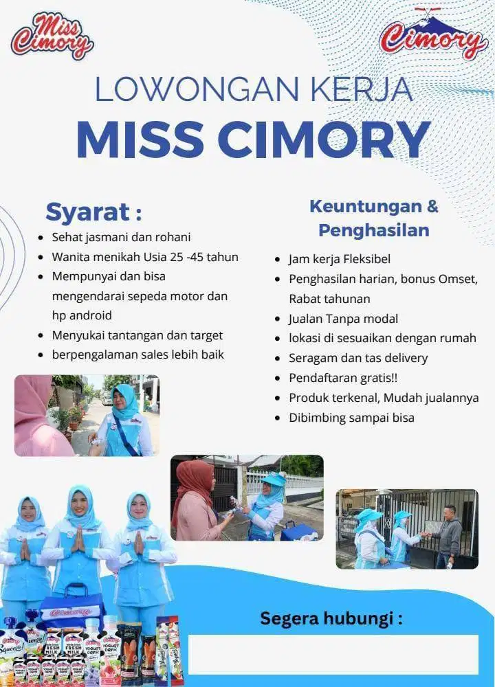 Lowongan sebagai Miss Cimory