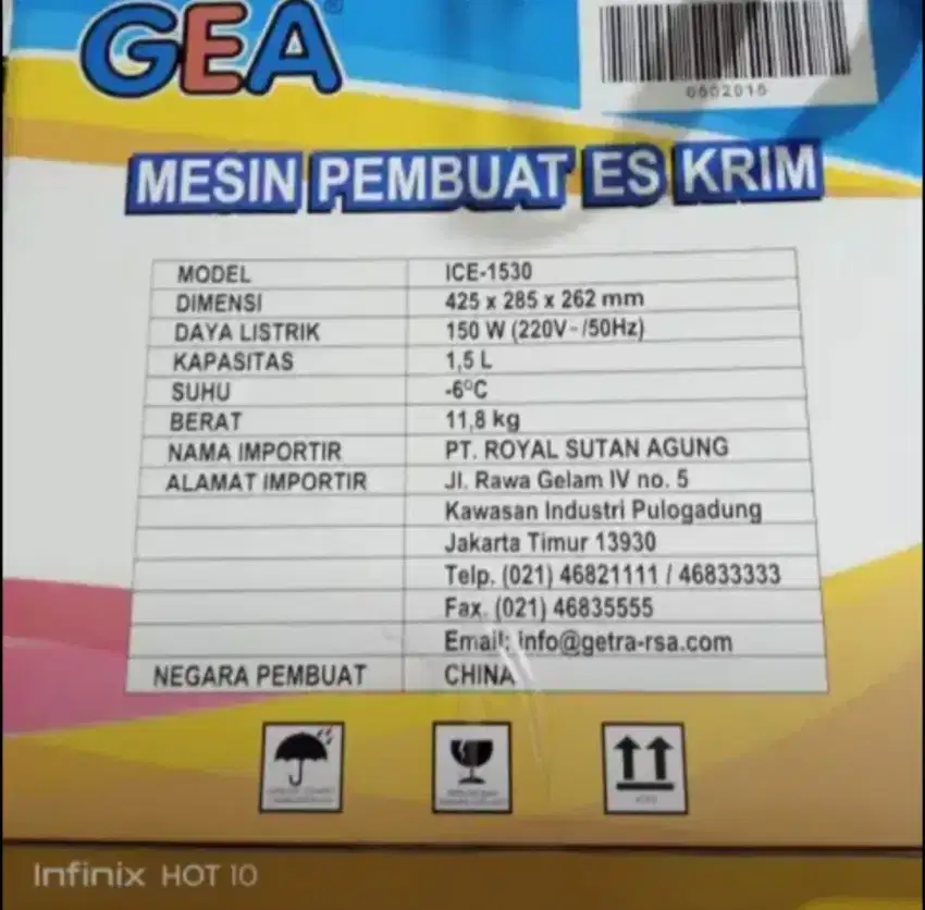 Mesin Ice Cream GEA ICE 1530