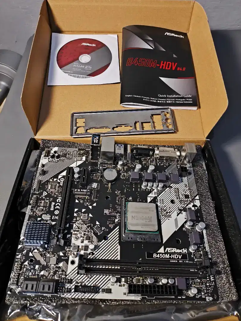 Paket Proci+Mobo Ryzen 5 2600+Asrock B450M-HDV