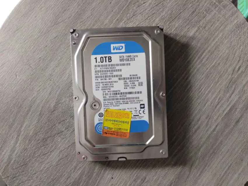 Hardisk pc 1TB HDD WD Blue normal sehat 100 persen