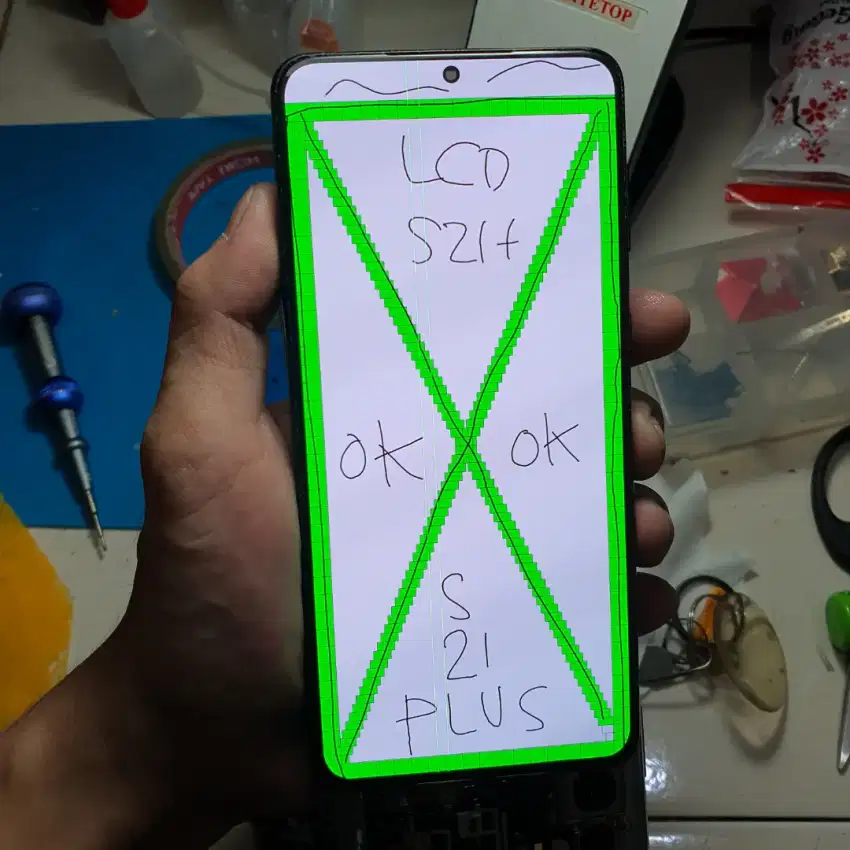 LCD SAMSUNG S21+ S21 PLUS ORIGINAL FULLSET FRAME MINUS GARIS NORMAL