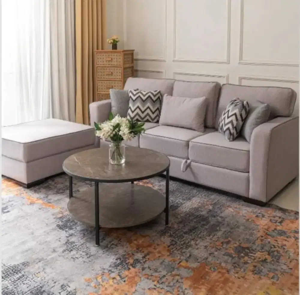 Sofa custom storage plus meja