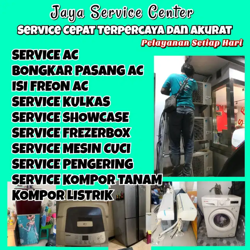 Service AC Bongkar AC Pasang AC Servis Mesin Cuci Kulkas Frezer Pakal