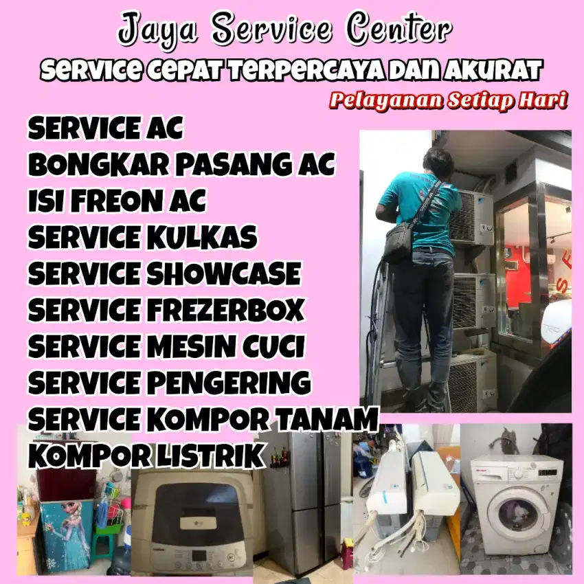 Service Mesin Cuci Kulkas Frezer Servis AC Bongkar Pasang AC Genteng