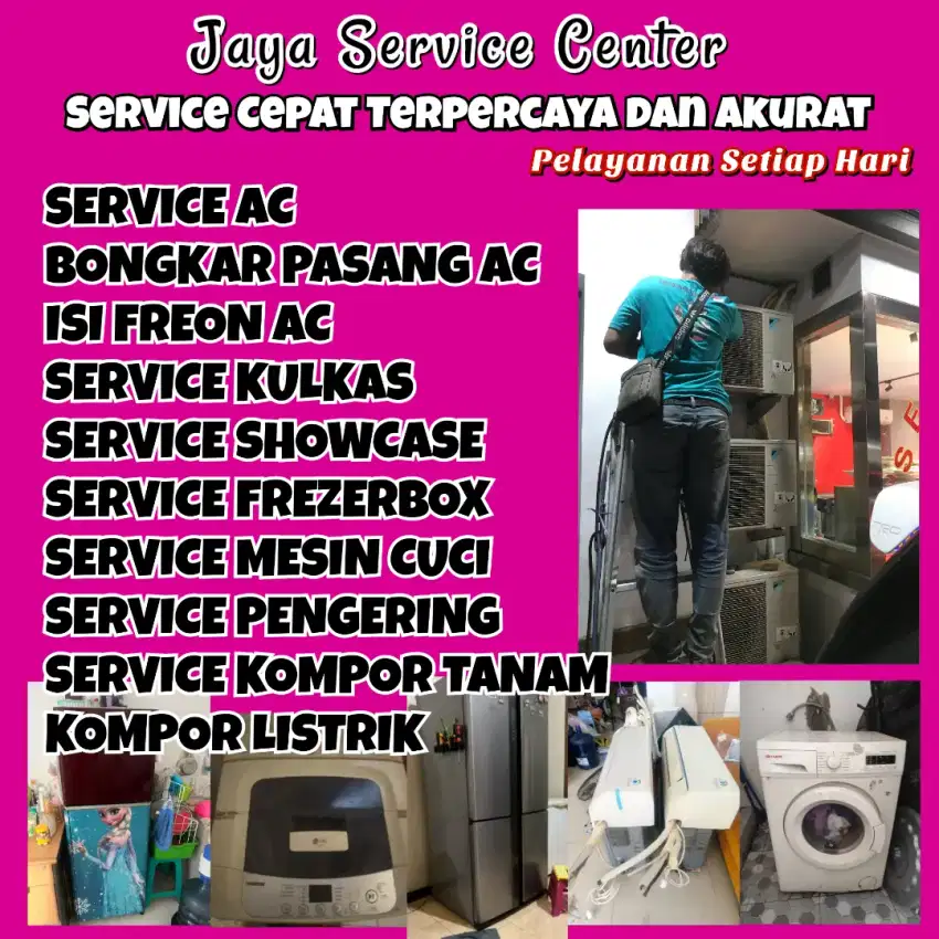 Service AC Bongkar Pasang AC Servis Mesin Cuci Kulkas Frezer Wonokromo