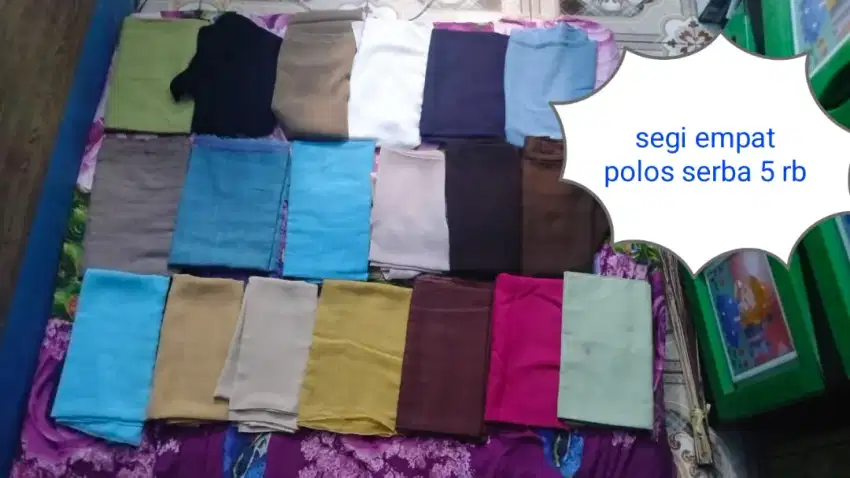 Jual jilbab segi4 dan pasmina